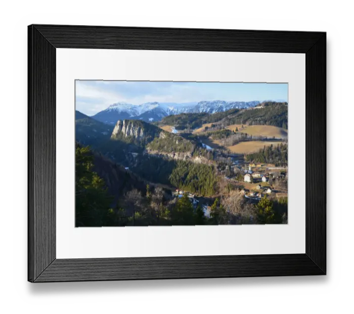 Framed Print : View of mountainside landscape Framed Print : View of mountainside landscape