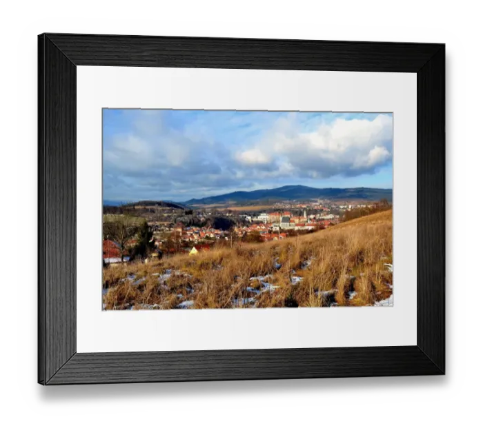Framed Print : Landscape of Cesky Krumlov