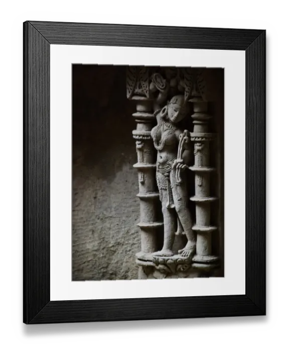 Framed Print : Sculpture at Rani-ki-Vav