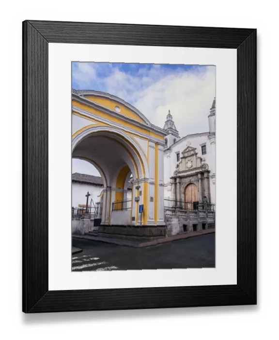 Framed Print : Colonial Architecture of Quito, Ecuador Framed Print : Colonial Architecture of Quito, Ecuador