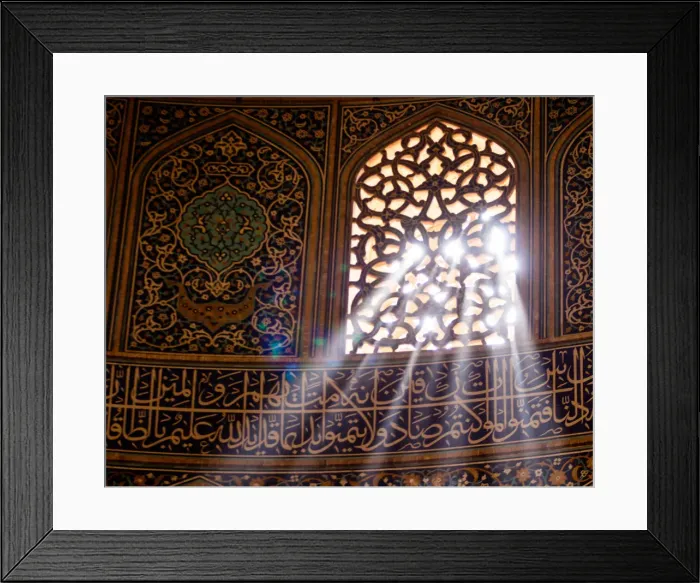 Framed Print : Light steaming into mosque Framed Print : Light steaming into mosque