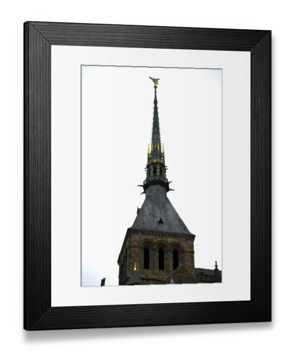Framed Print : Statue of archange Saint Michel at Mont Saint-Michel of Normany region in France Framed Print : Statue of archange Saint Michel at Mont Saint-Michel of Normany region in France