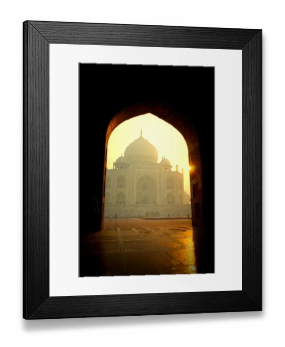 Framed Print : Taj Mahal at dawn through doorway Framed Print : Taj Mahal at dawn through doorway
