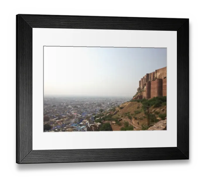 Framed Print : Mehrangarh Fort and Jodhpur Panorama view of the city from above Framed Print : Mehrangarh Fort and Jodhpur Panorama view of the city from above