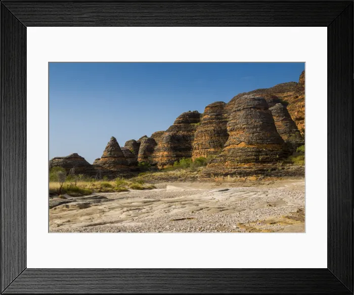 Framed Print : Bungle Bungles, beehive-shaped sandstone towers, Purnululu National Park, UNESCO World Heritage Site, Eastern Kimberleys, Western Australia