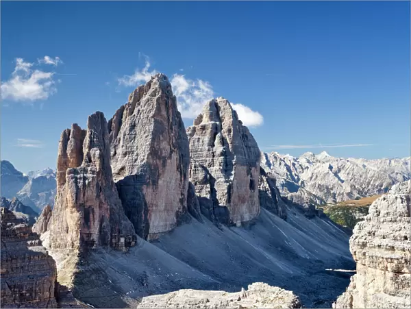 Tre Cime di Lavaredo, Three Peaks, Sesto, Alta Pusteria, Dolomites, Alto Adige, Italy, Europe