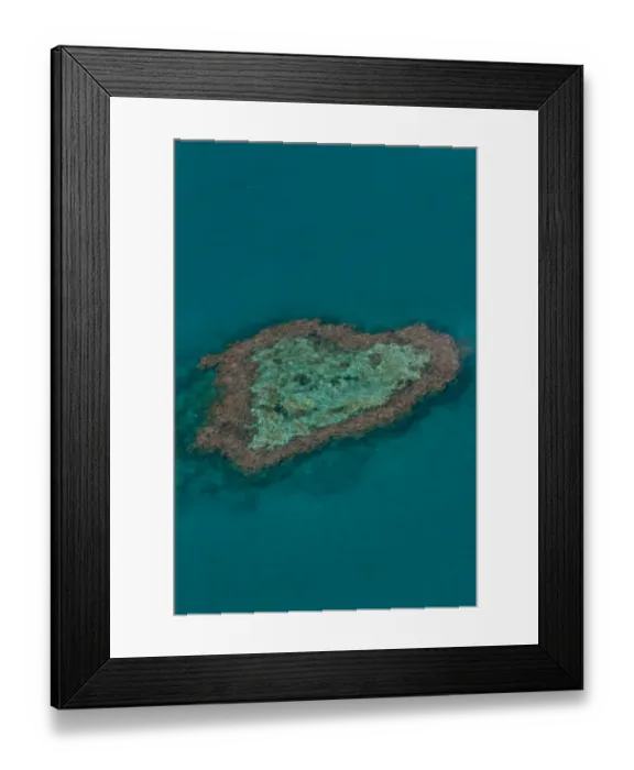 Framed Print : Aerial view, Heart Reef, Great Barrier Reef, UNESCO World Heritage Site, Queensland, Australia Framed Print : Aerial view, Heart Reef, Great Barrier Reef, UNESCO World Heritage Site, Queensland, Australia