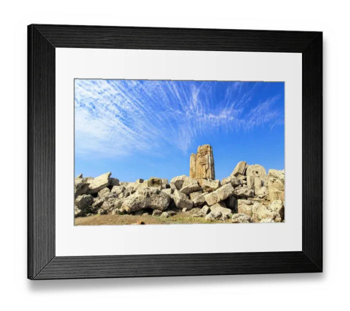 Framed Print : Selinunte Sicily, columns and ruins view Framed Print : Selinunte Sicily, columns and ruins view