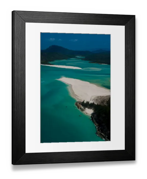 Framed Print : Aerial view of Whitehaven in the Whitsunday Islands, Queensland, Australia Framed Print : Aerial view of Whitehaven in the Whitsunday Islands, Queensland, Australia