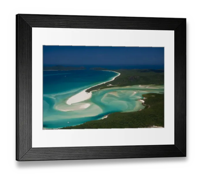 Framed Print : Aerial view of Whitehaven in the Whitsunday Islands, Queensland, Australia Framed Print : Aerial view of Whitehaven in the Whitsunday Islands, Queensland, Australia