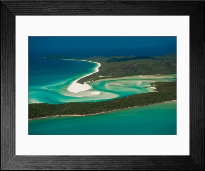 Framed Print : Aerial view of Whitehaven in the Whitsunday Islands, Queensland, Australia Framed Print : Aerial view of Whitehaven in the Whitsunday Islands, Queensland, Australia