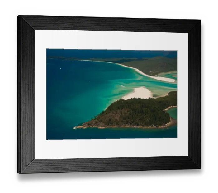 Framed Print : Aerial view of Whitehaven in the Whitsunday Islands, Queensland, Australia Framed Print : Aerial view of Whitehaven in the Whitsunday Islands, Queensland, Australia
