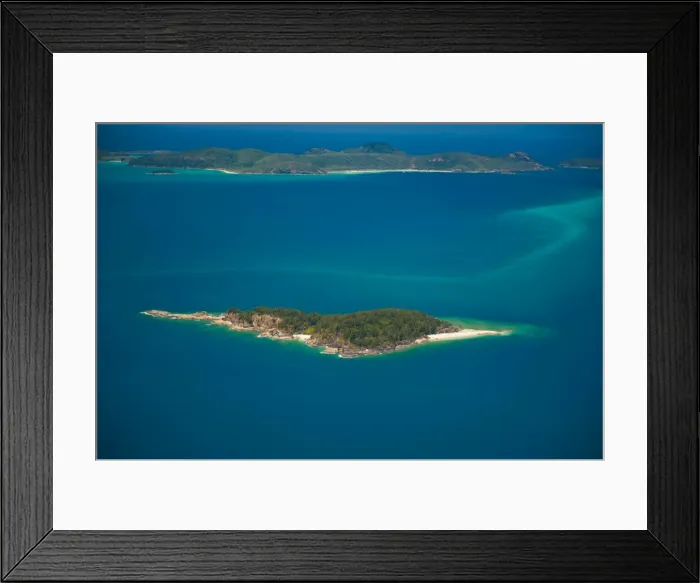 Framed Print : Aerial view of the Whitsunday Islands, Queensland, Australia