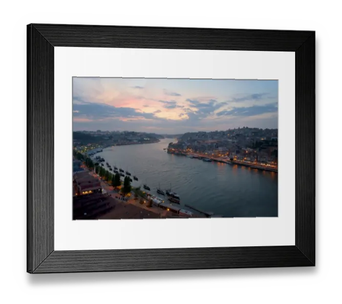 Framed Print : Sunset over the Douro river, Porto, Portugal Framed Print : Sunset over the Douro river, Porto, Portugal
