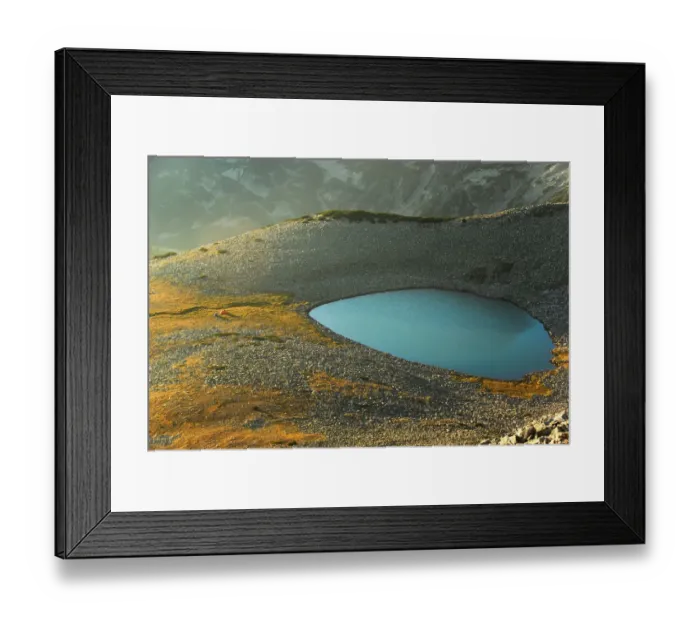 Framed Print : Two tents by a mountain lake Framed Print : Two tents by a mountain lake