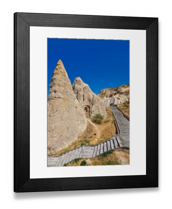 Framed Print : Cave city in Cappadocia Turkey