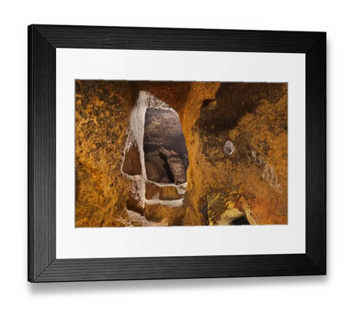 Framed Print : Derinkuyu cave city in Cappadocia Turkey Framed Print : Derinkuyu cave city in Cappadocia Turkey