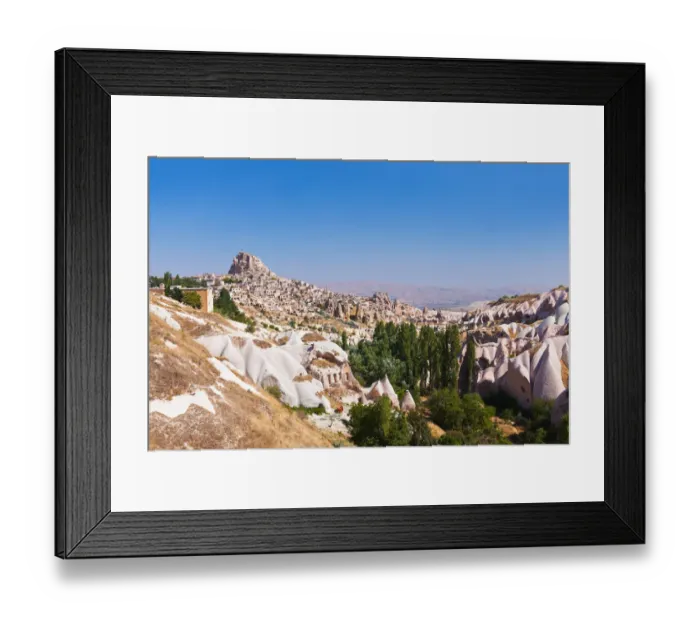 Framed Print : Uchisar cave city in Cappadocia Turkey Framed Print : Uchisar cave city in Cappadocia Turkey