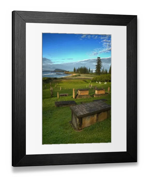 Framed Print : Kingston Cemetery, Norfolk Island Framed Print : Kingston Cemetery, Norfolk Island