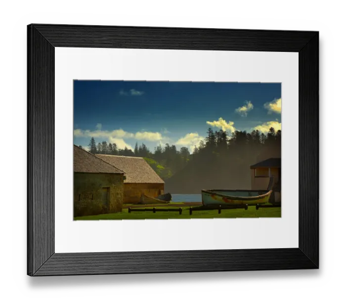 Framed Print : Kingston, Norfolk Island, is a very historic Georgian village and fully restored colonial outpost of the British Empire during the convict transportation era. Built by convicts under cruel supervision, now a peaceful world heritage listed area
