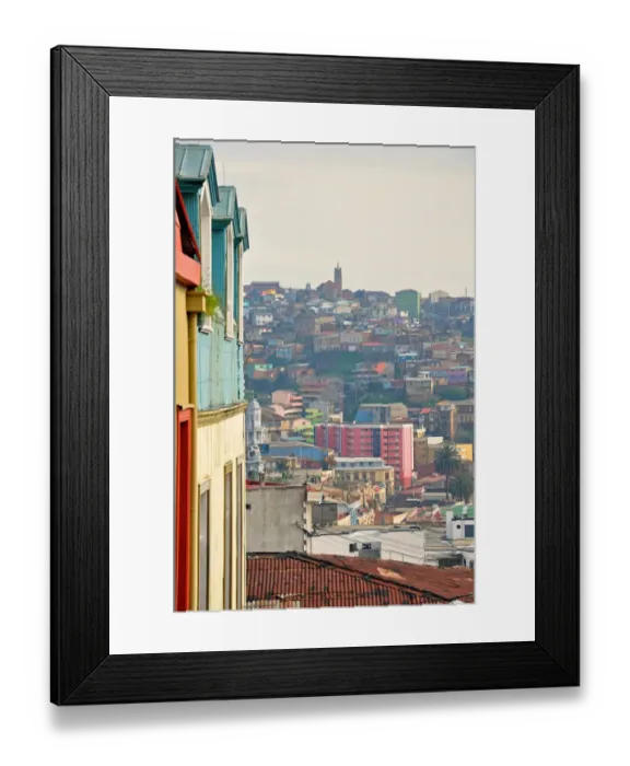 Framed Print : Valaparaiso cityscape view Framed Print : Valaparaiso cityscape view