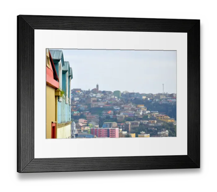 Framed Print : Valaparaiso Cityscape View Framed Print : Valaparaiso Cityscape View