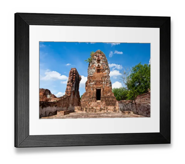 Framed Print : Ayuthaya temple ruins thailand Framed Print : Ayuthaya temple ruins thailand