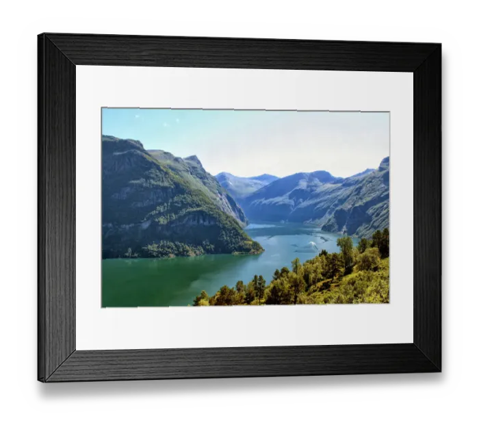 Framed Print : The opening into Geiranger fjord Framed Print : The opening into Geiranger fjord