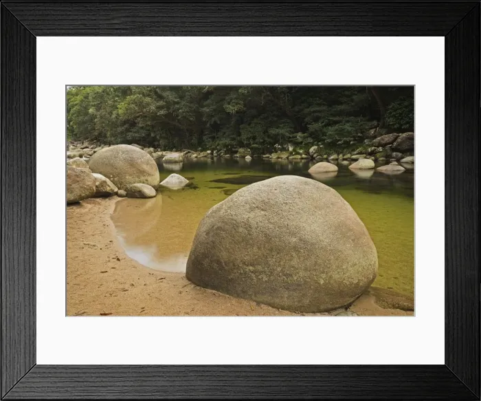 Framed Print : Boulders in Mossman Gorge Framed Print : Boulders in Mossman Gorge