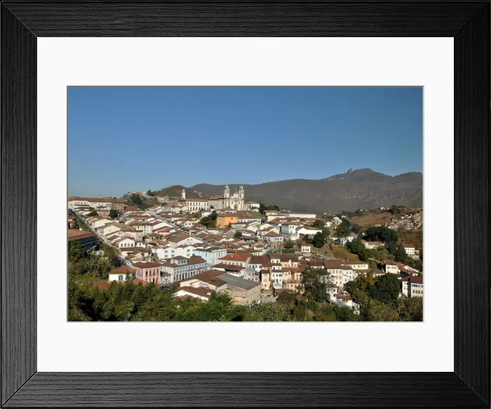 Framed Print : Ouro Preto historical town with baroque architectu Framed Print : Ouro Preto historical town with baroque architectu