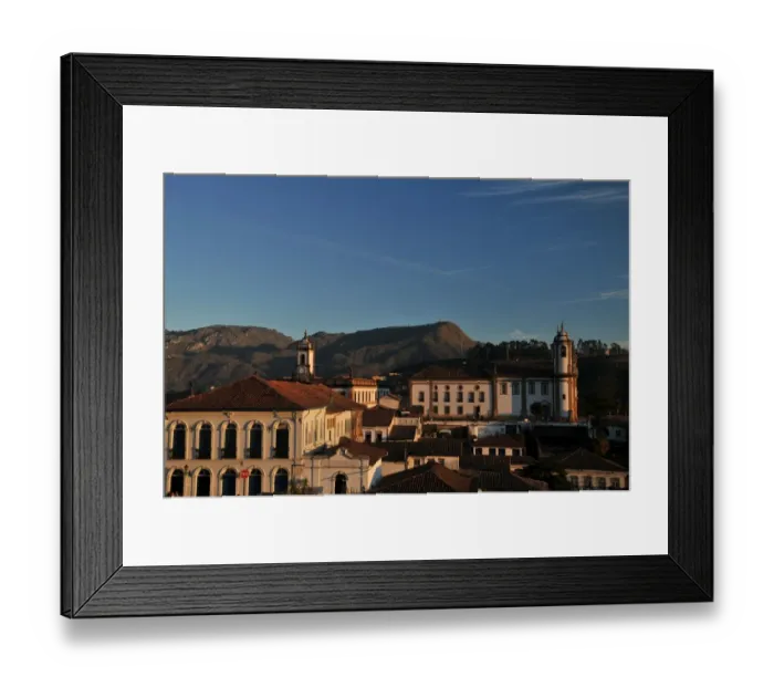 Framed Print : Ouro Preto historical town with baroque Framed Print : Ouro Preto historical town with baroque