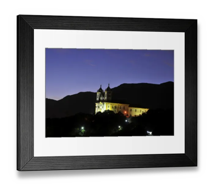 Framed Print : Ouro Preto historical town with baroque Framed Print : Ouro Preto historical town with baroque
