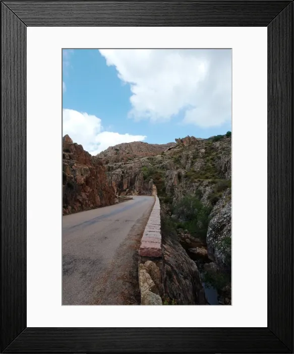 Framed Print : calanques de Piana road Framed Print : calanques de Piana road