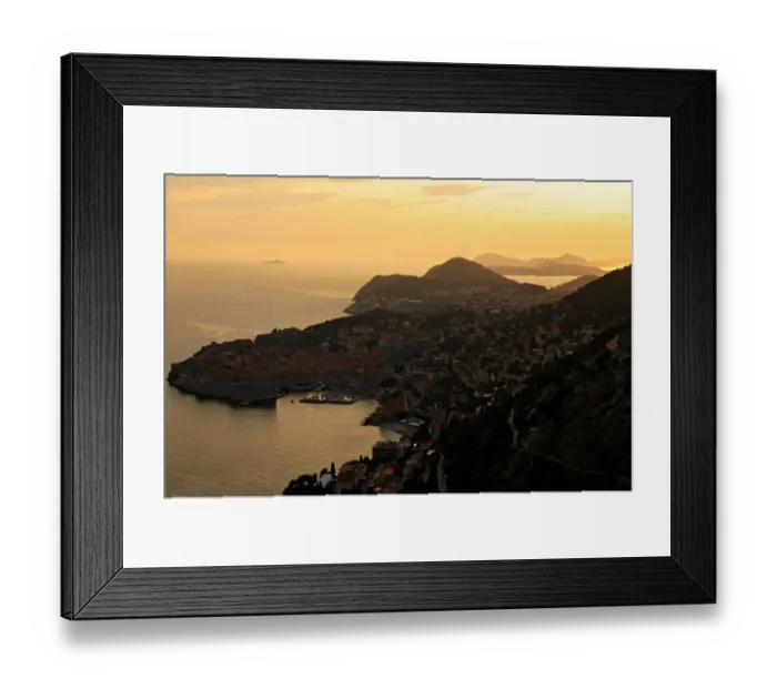 Framed Print : Sunset over Dubrovnik