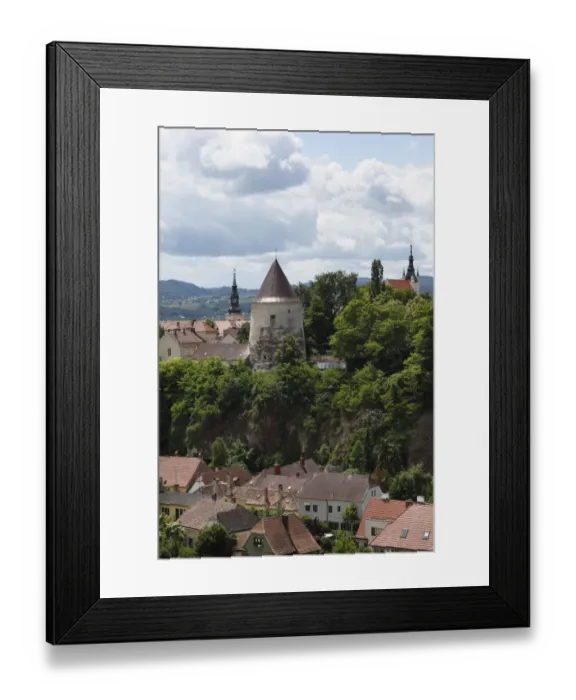Framed Print : Pulverturm powder tower, Piaristenkirche church right, Krems an der Donau, Wachau, Lower Austria, Austria, Europe Framed Print : Pulverturm powder tower, Piaristenkirche church right, Krems an der Donau, Wachau, Lower Austria, Austria, Europe