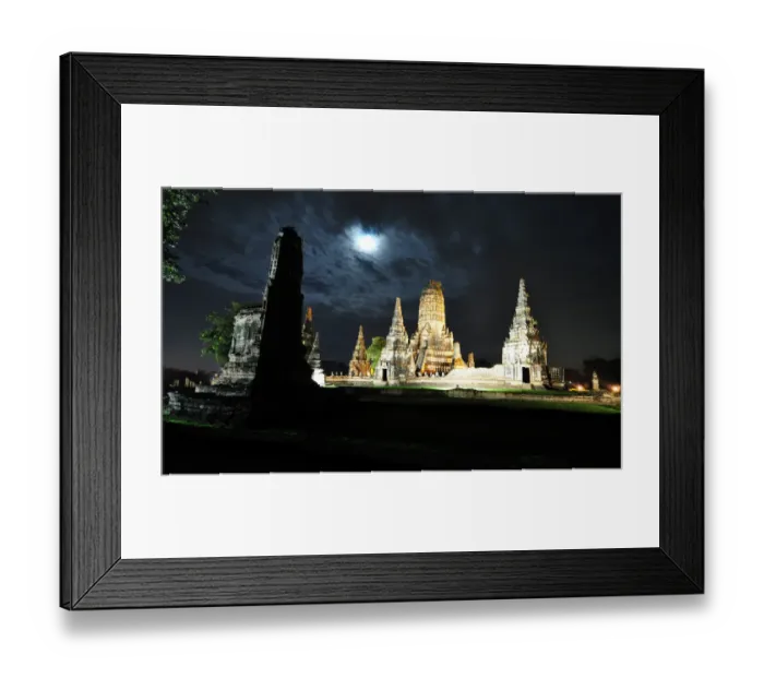 Framed Print : Moonlit Ayutthaya Temple, Thailand Framed Print : Moonlit Ayutthaya Temple, Thailand