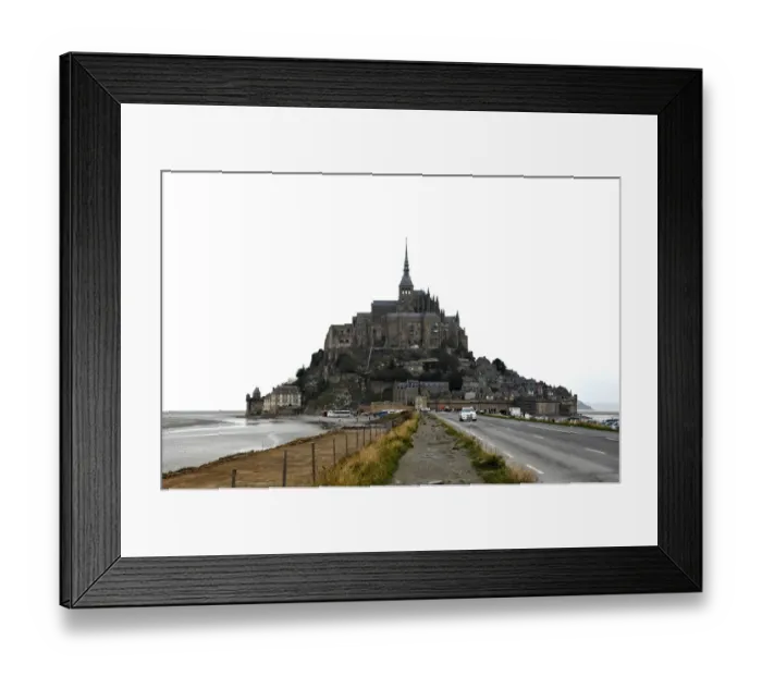 Framed Print : In front of Mont Saint-Michel of Normany region in France Framed Print : In front of Mont Saint-Michel of Normany region in France