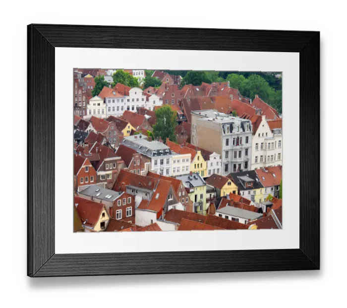 Framed Print : Elevated view on Luebeck Framed Print : Elevated view on Luebeck