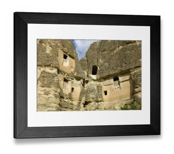 Framed Print : Dovecote in a hollow tuff rock, Goreme, Cappadocia, Nevsehir Province, Central Anatolia Region, Turkey