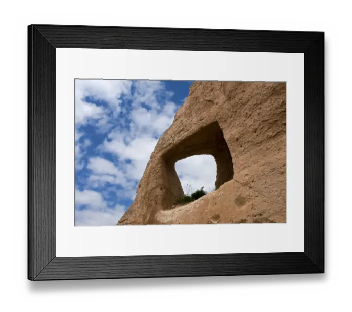 Framed Print : Breaktrough a tufa rock, Rose Valley, Goreme National Park, Cappadocia, Nevsehir Province, Central Anatolia Region, Turkey
