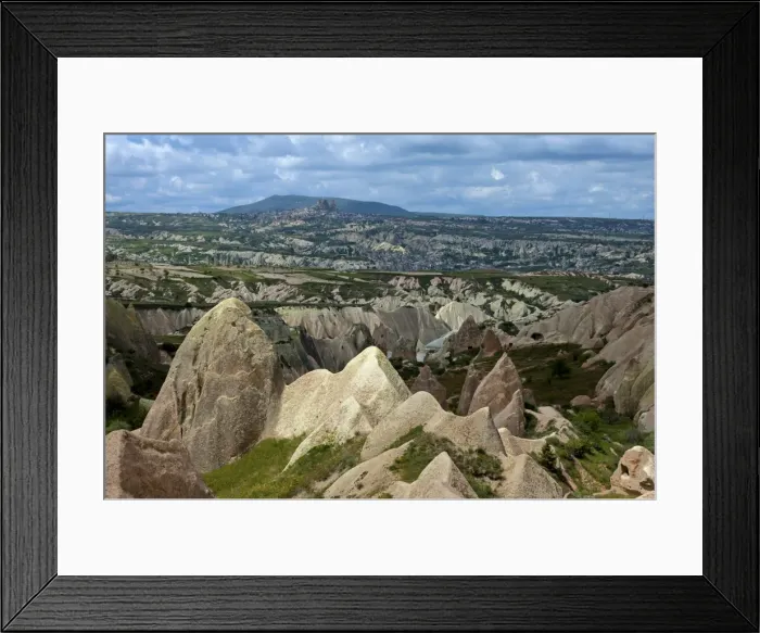 Framed Print : Rugged landscape with weathered tuff formations, Rose Valley, Goreme National Park, Cappadocia, Nevsehir Province, Central Anatolia Region, Turkey Framed Print : Rugged landscape with weathered tuff formations, Rose Valley, Goreme National Park, Cappadocia, Nevsehir Province, Central Anatolia Region, Turkey