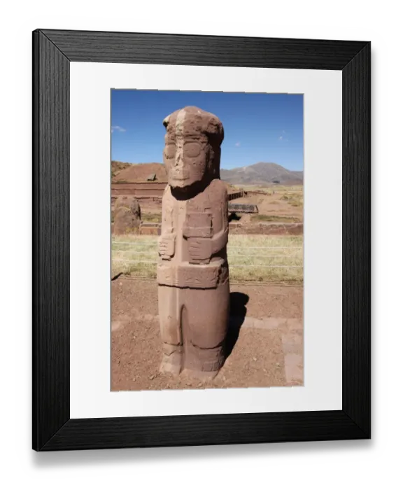 Framed Print : Statue in Tiwanaku Framed Print : Statue in Tiwanaku