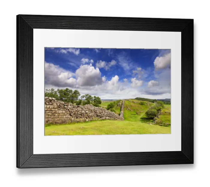 Framed Print : Hadrians Wall under a dramatic sky at Walltown Crags, Northumberland, England, United Kingdom Framed Print : Hadrians Wall under a dramatic sky at Walltown Crags, Northumberland, England, United Kingdom