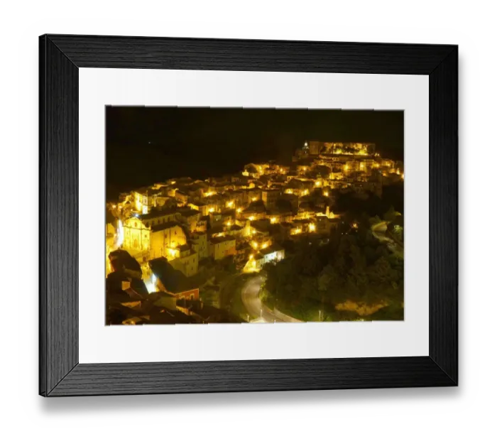 Framed Print : Illuminated city at night Framed Print : Illuminated city at night