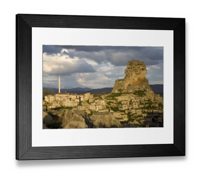 Framed Print : Ortahisar, Urgup, Cappadocia is a UNESCO world heritage site and national park. The natural fortress which is 90 meters high is a prominent landmark in the region Framed Print : Ortahisar, Urgup, Cappadocia is a UNESCO world heritage site and national park. The natural fortress which is 90 meters high is a prominent landmark in the region