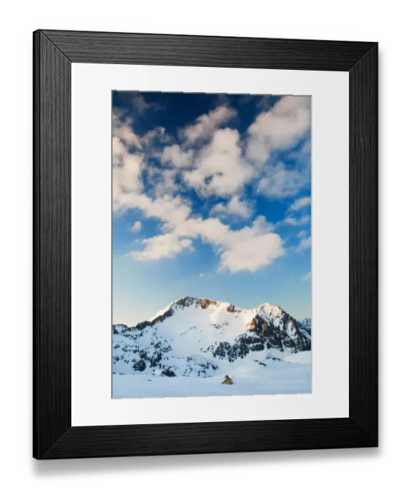 Framed Print : Little hut in winter mountains, Pirin, Bulgaria Framed Print : Little hut in winter mountains, Pirin, Bulgaria