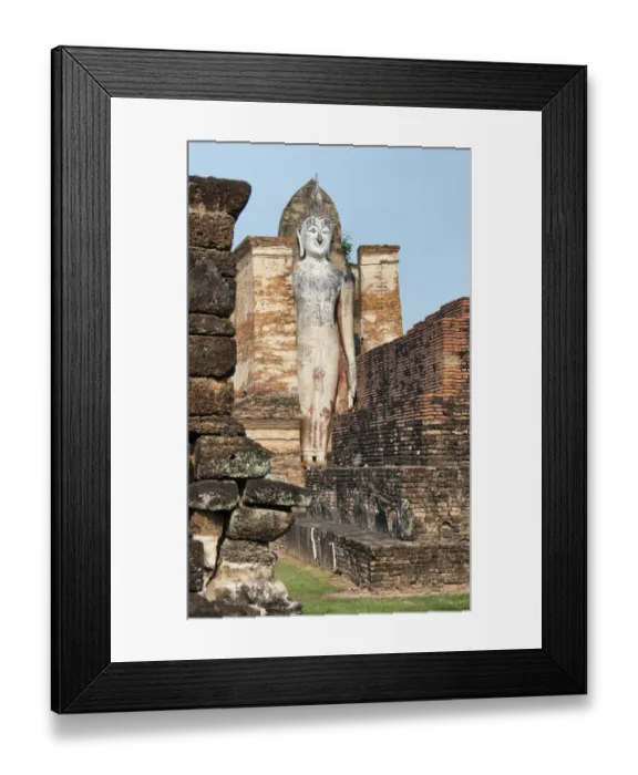Framed Print : Thailand, Siam archaeological Park, Sukhothai, Wat Mahatha, View of Buddha statue Framed Print : Thailand, Siam archaeological Park, Sukhothai, Wat Mahatha, View of Buddha statue