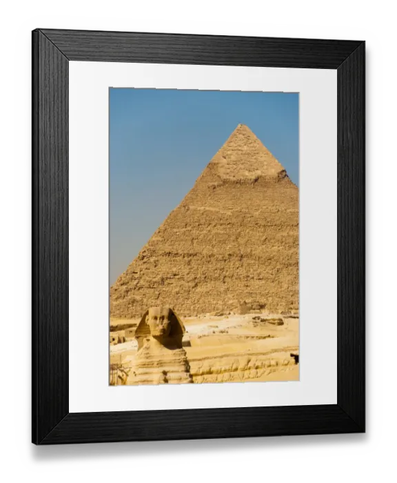 Framed Print : Sphinx Off-Center Pyramid Khafre Framed Print : Sphinx Off-Center Pyramid Khafre