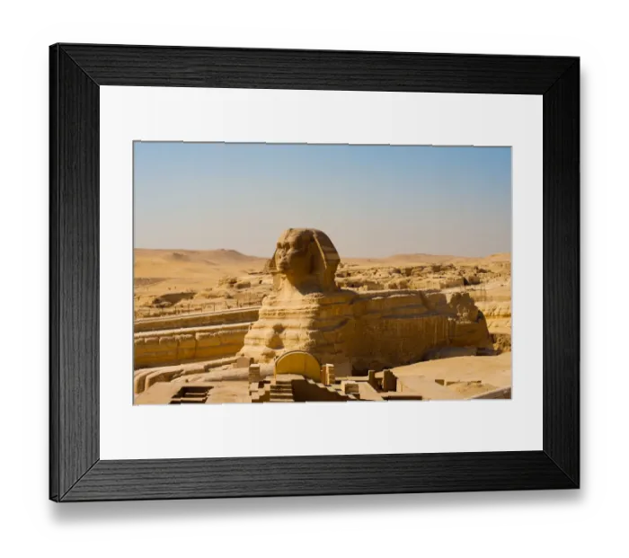 Framed Print : Sphinx Full Body Profile Empty Framed Print : Sphinx Full Body Profile Empty
