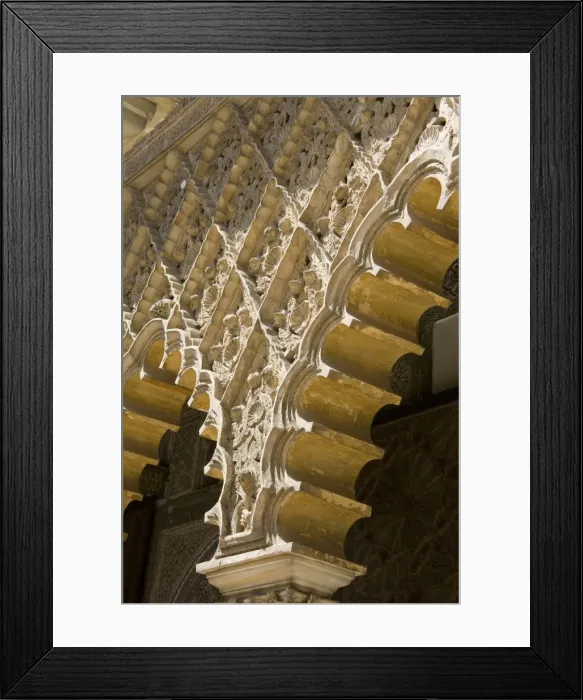 Framed Print : Seville Alcazar - Arcade detail Framed Print : Seville Alcazar - Arcade detail